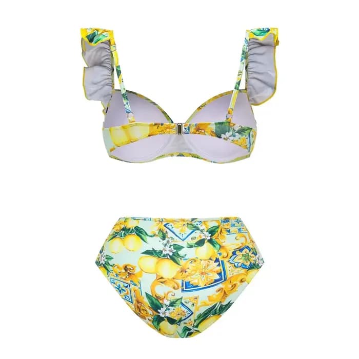 Nouvelle Collection de la Saison : Maillot de Bain Bikini Imprimé Citron