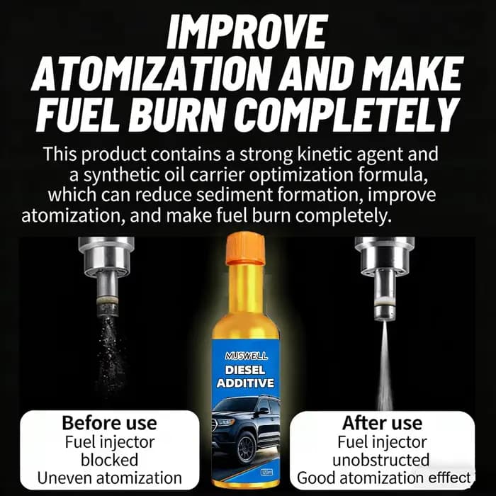 Additif Diesel : Maximise la puissance, augmente le Cétane, économie de carburant, réduit la fumée noire et les émissions, anti-douillement.