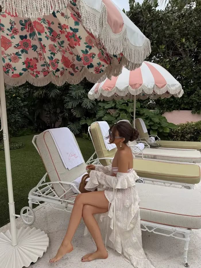 Maillot de bain une pièce à volants pour femme