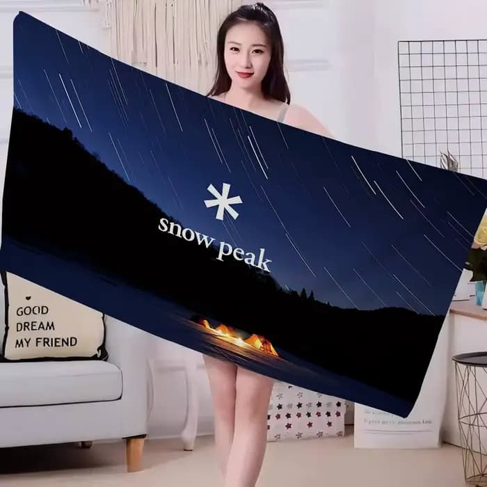 Serviette de plage colorée avec logo S-Snows pour fille, en microfibre, séchage rapide, sans sable, pour yoga, spa, gym, piscine
