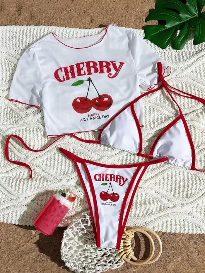 CHERRY Bikini 2026 nouveau maillot de bain Sexy et frais sensation