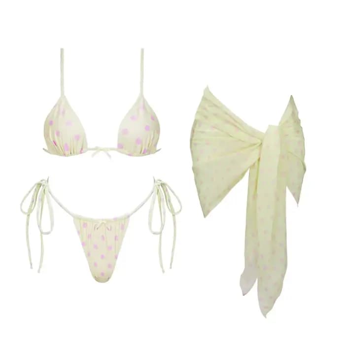 Ensemble de bikini sexy 2026 taille haute imprimé doré pour femme