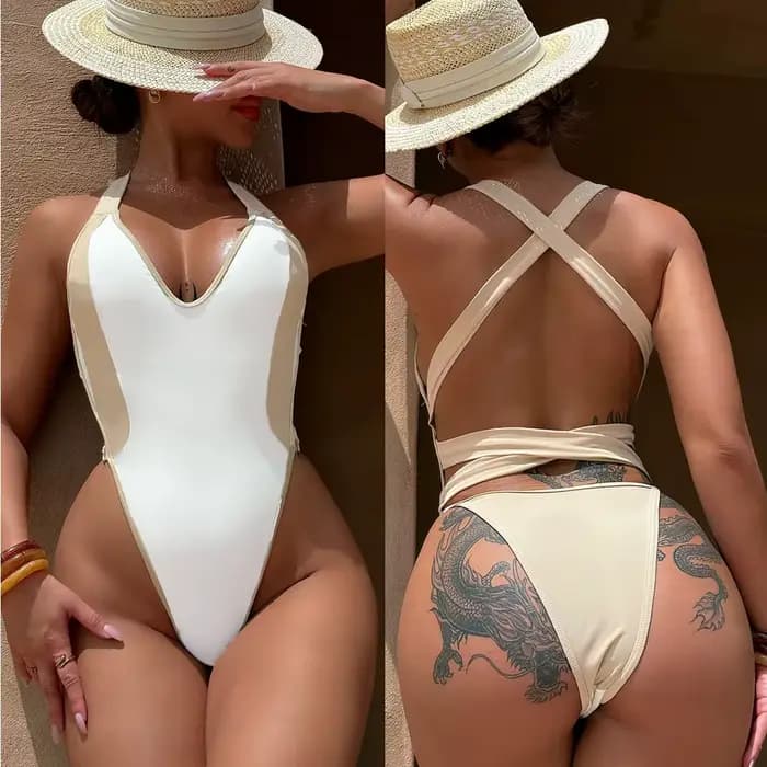 Femmes une pièce maillot de bain Sexy Bikini été Monokini dos