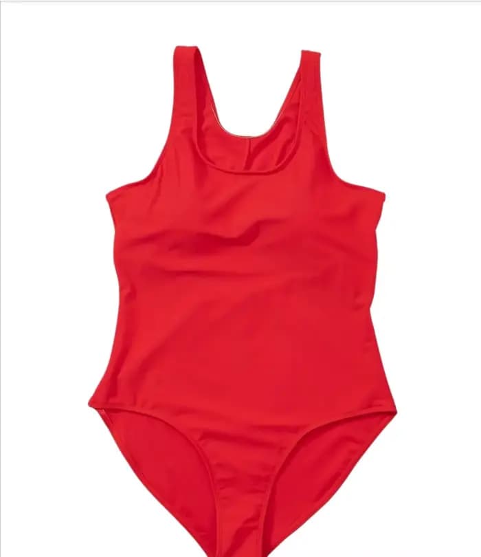 Maillot de bain une pièce rouge pour femme