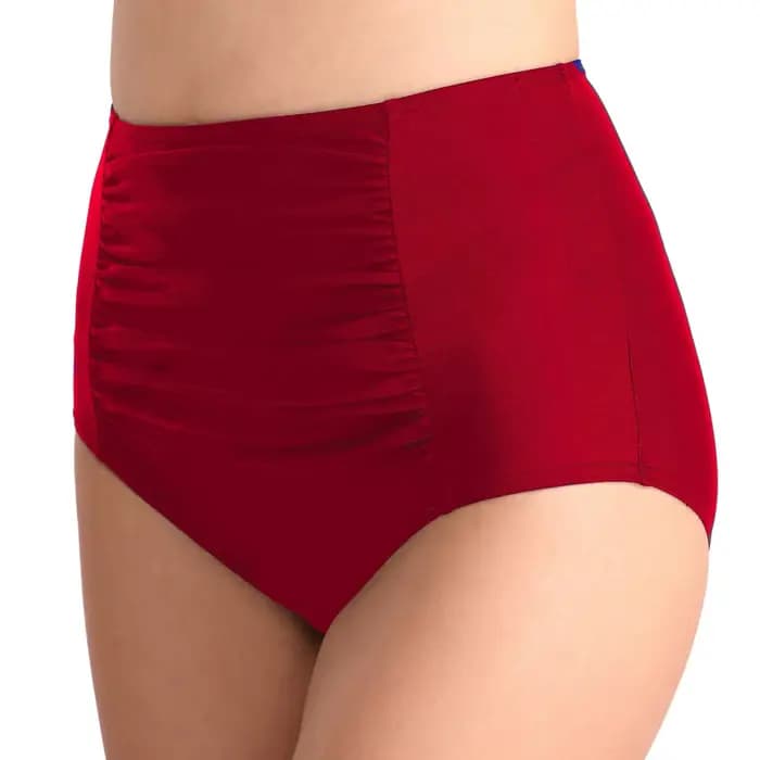 Short de bain brésilien froncé plissé solide pour femmes, bas Vintage personnalisé pour dames