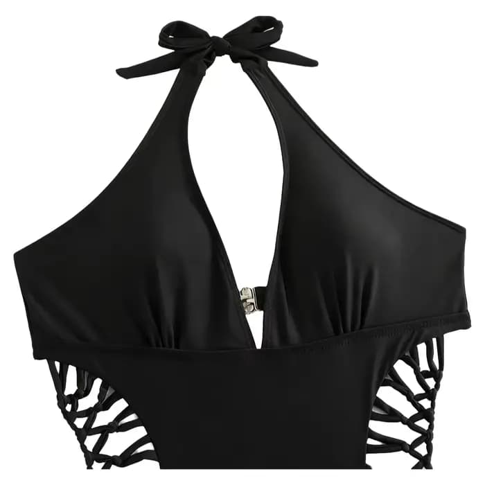 Maillot de bain une pièce en résille fait main pour femme