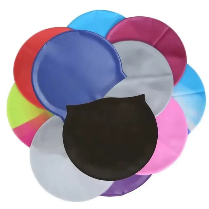 Bonnet de bain en silicone imperméable pour hommes, femmes, adultes et enfants, bonnets de piscine, équipement de plongée, bonnets élastiques