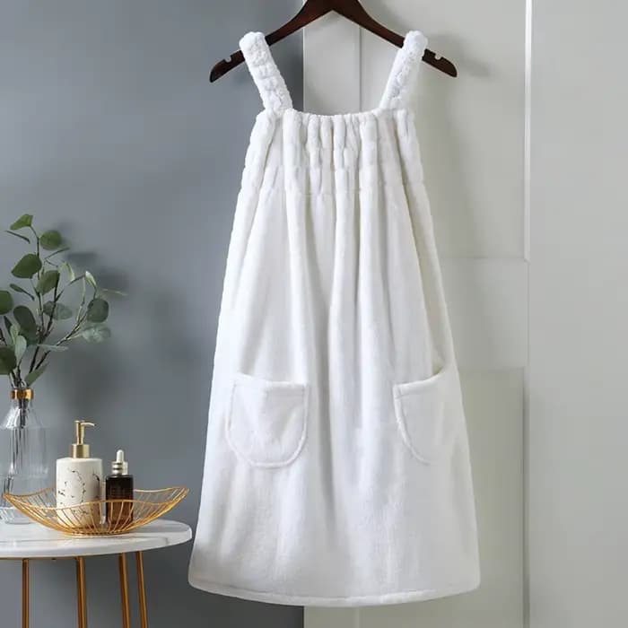 Robe serviette de bain portable pour femme
