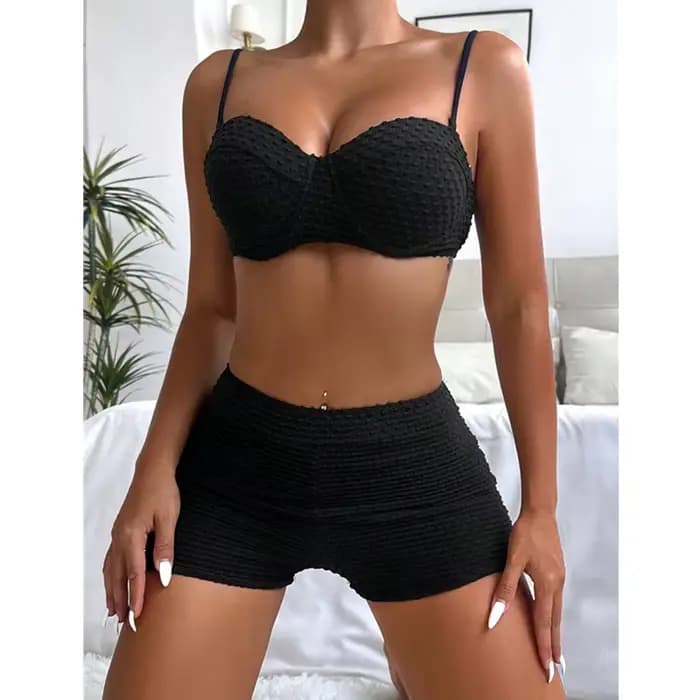 Maillot de bain blanc deux pièces pour femmes