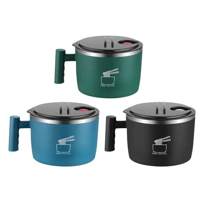 Filles à soupe britannique portable Ramen, bols à soupe thaïlandais, Udon à salade, récipient à déjeuner pour la maison, le voyage, le camping, la randonnée, 850ml, 29oz