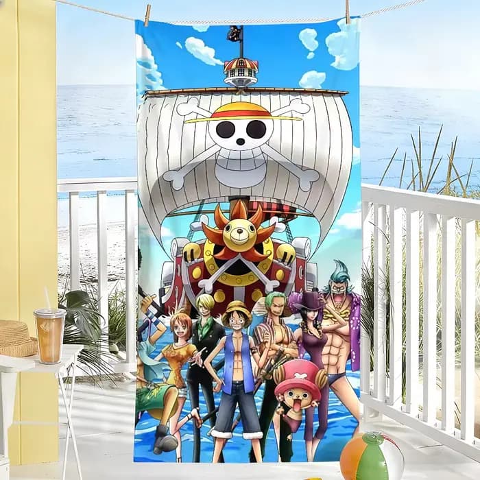 Serviette de bain Anime One P-Piece, idéale pour la natation légère, le camping, le yoga, la plage
