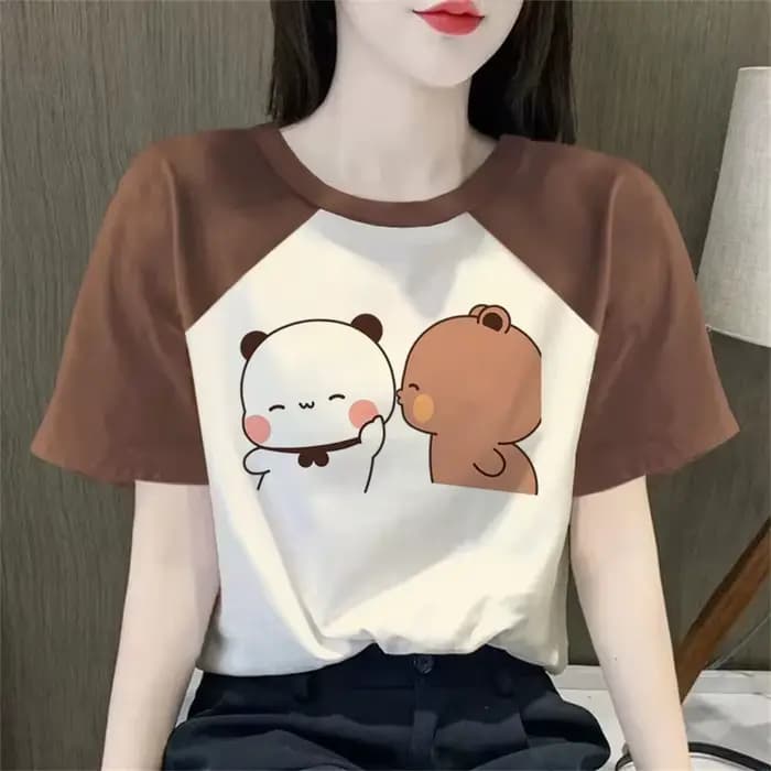 Bubu Dudu t-shirt fille rétro gothique kawaii années 80 t-shirt classique confortable coloré Y2k université Vintage streetwear