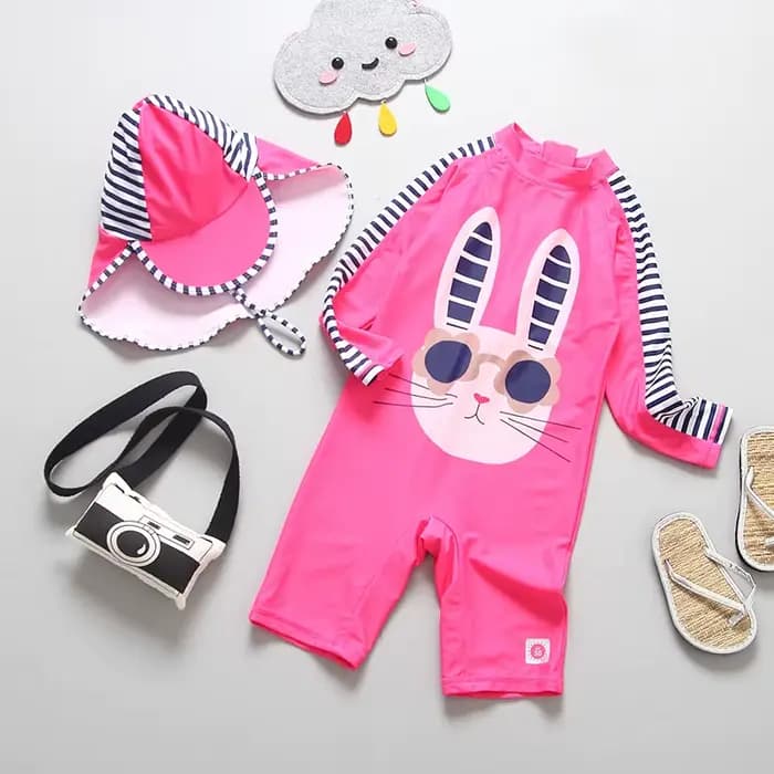 Maillot de bain filles UPF50 Protection UV maillot de bain pour enfants à manches longues été vêtements de plage bébé enfant en bas âge maillot de bain