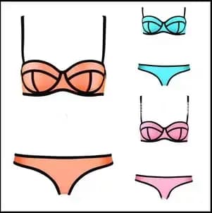 Sexy Multi-Color Zipper Bikini Swimsuit Women's Fashionable Swimwear Trendy Trending Summer Of The Season