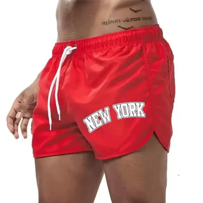 Shorts de bain pour hommes, pour la plage, la salle de sport et les activités de surf, séchage rapide, ventilés, décontractés, avec cordon de serrage à la taille