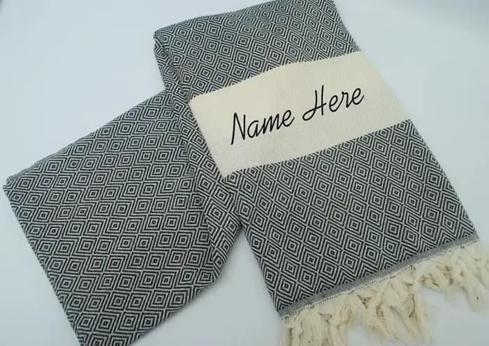 Serviette de plage turque ultra douce personnalisée
