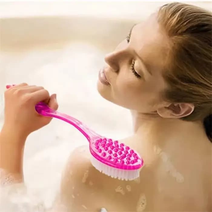 Brosse de bain avec poignée pour le dos et le corps