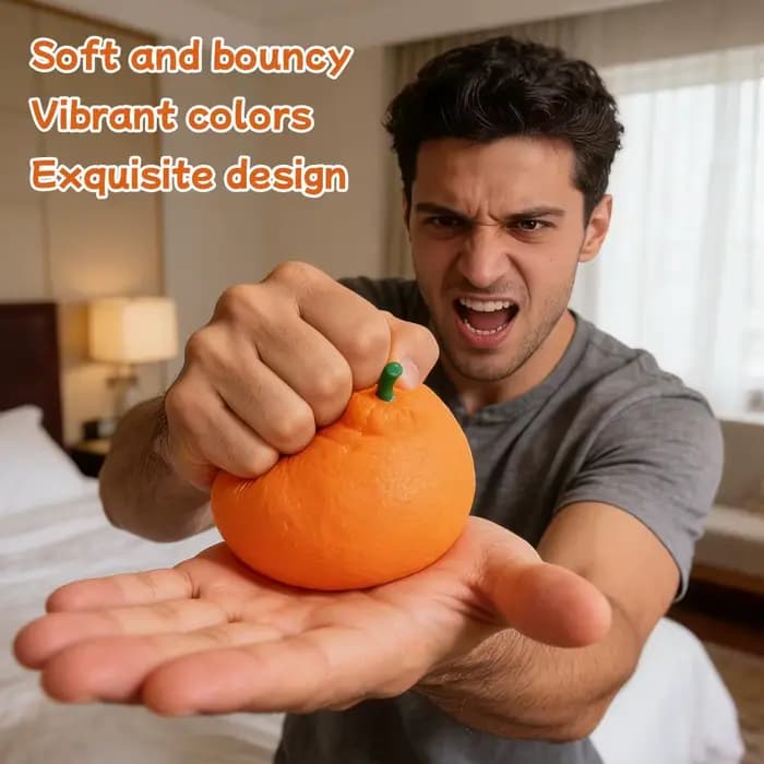 Jouet anti-stress orange moche pour soulager l'anxiété, jouets sensoriels mignons en forme de citron, jouets fantaisie, simulation de fruit, décoration d'intérieur