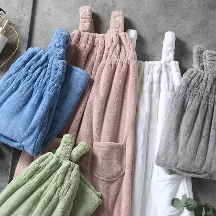 Robe serviette de bain portable pour femme