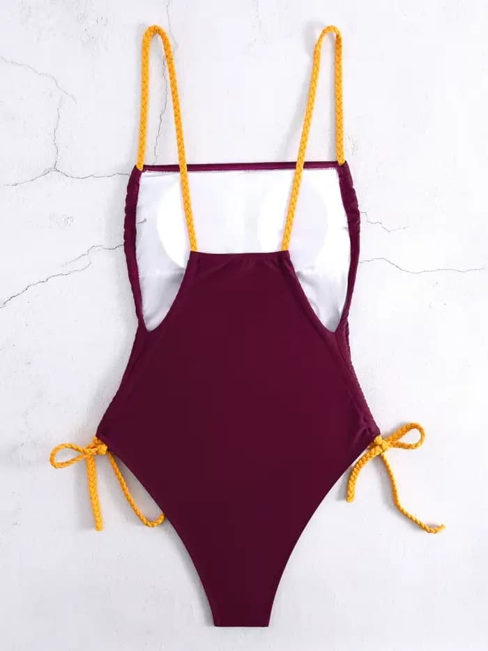 Maillot de bain une pièce femmes 2026 nouveau solide fronde Bandeau Sexy body maillots de bain Monokini été cordon maillot de bain pour femme