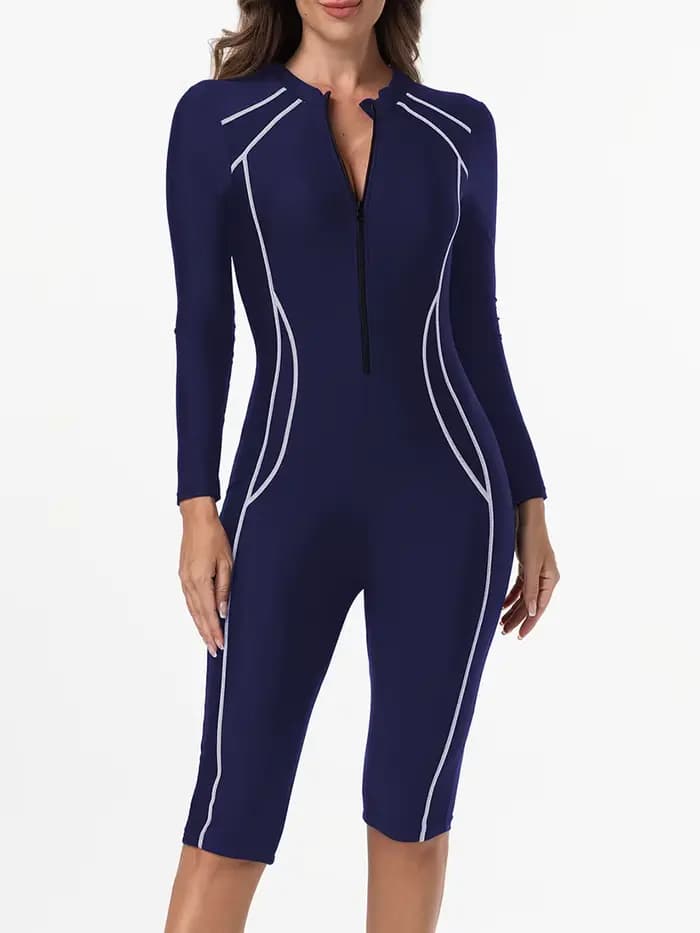 Maillot de bain une pièce avec fermeture éclair