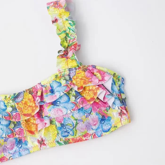 Maillot de bain 2 pièces pour petites filles, imprimé, pour enfants de 3 à 10 ans, vêtements de plage