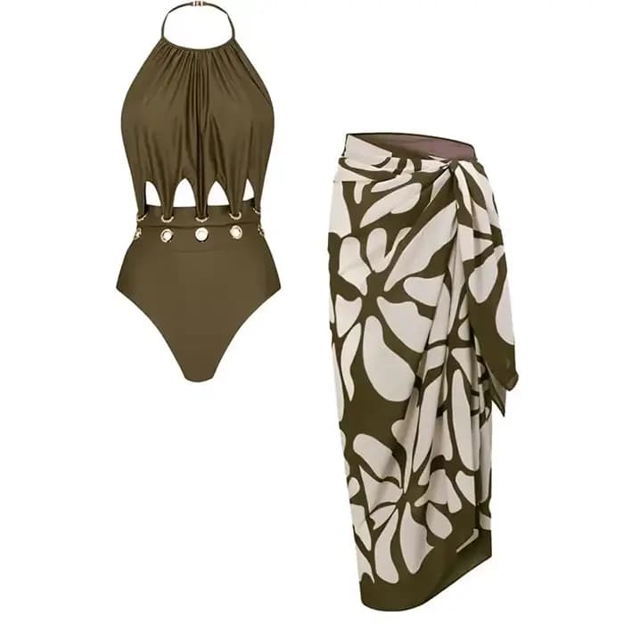 Maillot de bain une pièce sexy rétro pour femme