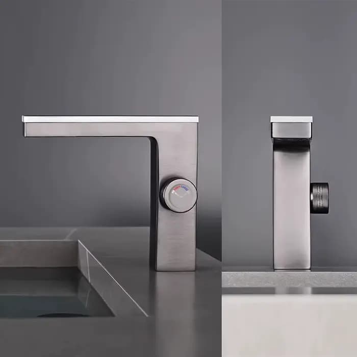 Robinet de lavabo noir, blanc, gris, de luxe, avec affichage numérique, mitigeur eau chaude et froide, à poser sur le comptoir, pour lavabo sur pied mitigeur salle de bain robinets salle de bain intel