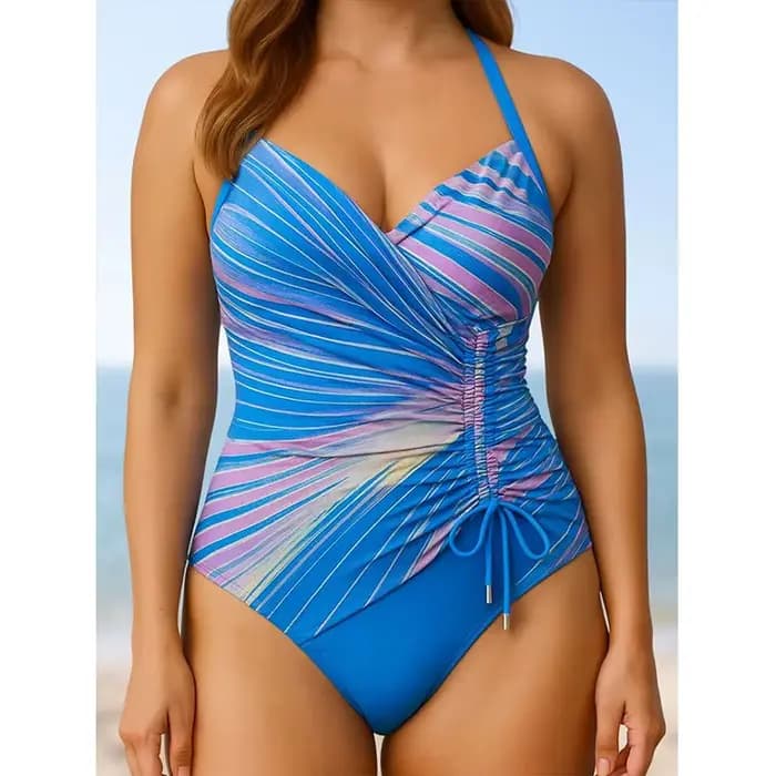 Maillot de bain une pièce imprimé plage coupe ajustée pour les vacances