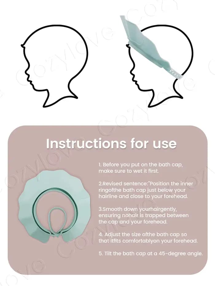Bonnet de bain réglable, doux et imperméable, pour bébé et enfant, pour protéger les yeux