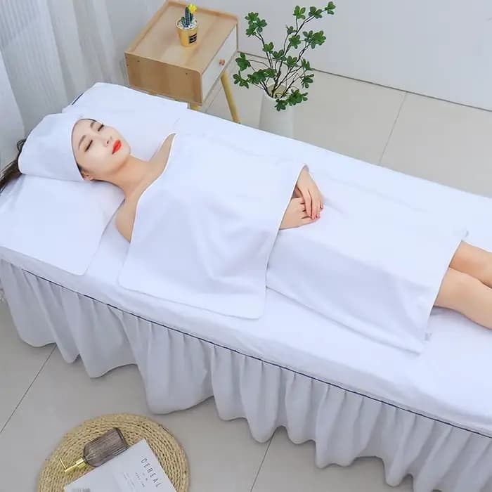 Ensemble de serviettes de luxe pour cheveux, visage, corps, salon esthétique, spa, cosmétiques, maquillage, studio, turban, serviette de bain, clinique de beauté