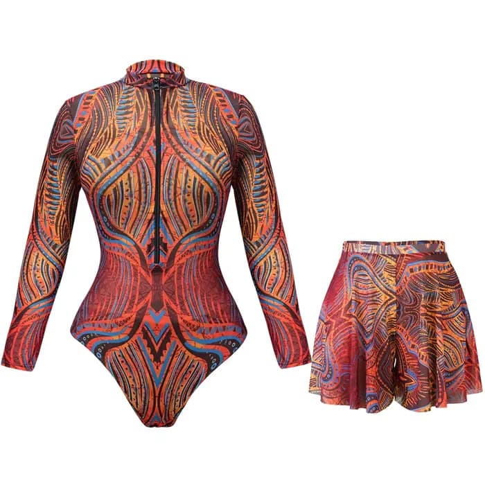 2 pièces ensembles maillot de bain et Shorts femmes été à manches longues maillot de bain ensemble Bikini plage couvrir maillot de bain Куwlьни