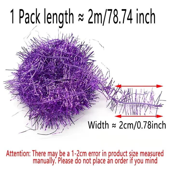 MNFT 2 mètres/sac Crystal Palmer Ice Chenille-7 couleurs-matériaux d'attache de mouche