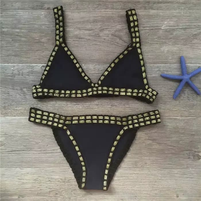 Sexy Bikinis été femmes maillot de bain crocheté à la main Bikini ensemble maillots