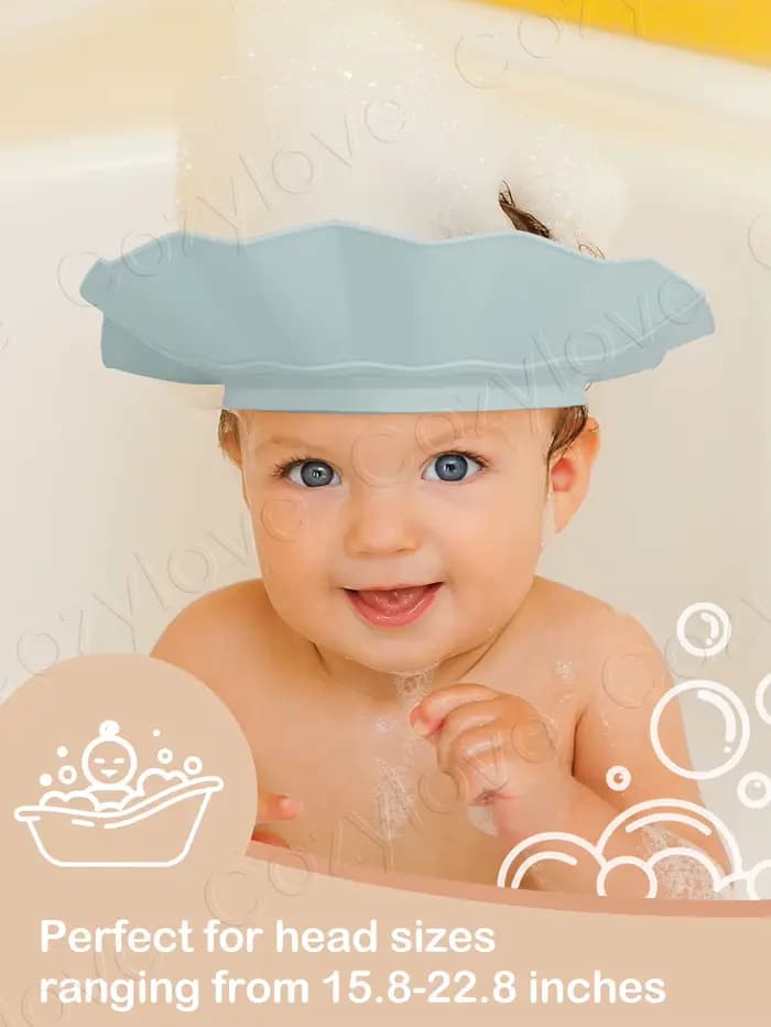 Bonnet de bain réglable, doux et imperméable, pour bébé et enfant, pour protéger les yeux