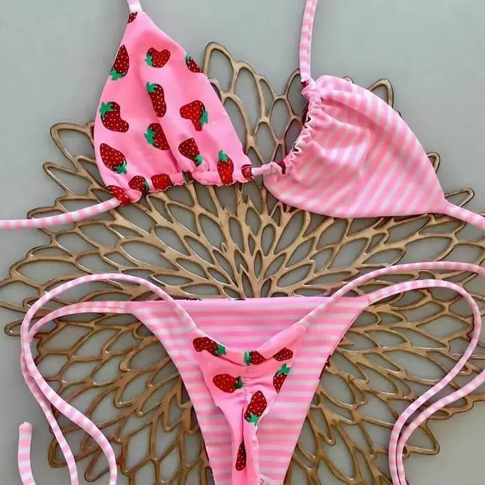 Maillot de bain bikini de plage brésilien sexy deux pièces