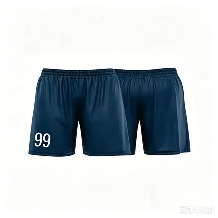 Short de plage bleu personnalisé avec numéro, respirant et tendance pour l'été
