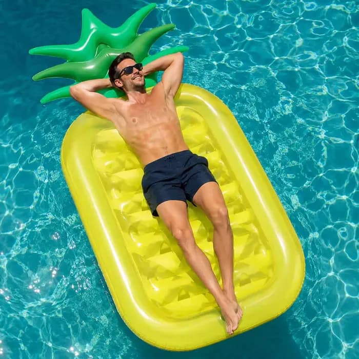 Bouée gonflable géante en forme d'ananas pour piscine, plage, été, pour adultes, idéale pour les fêtes aquatiques