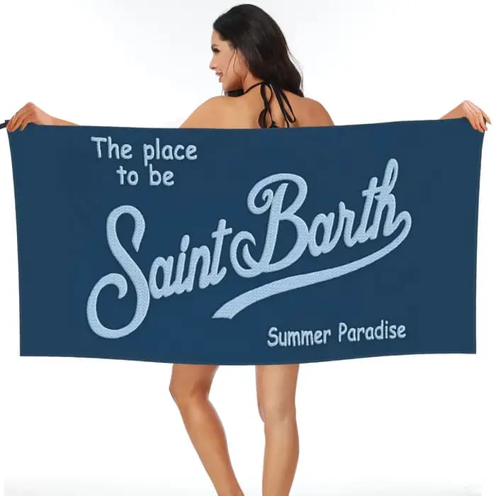 Serviette de plage Saint Barth en microfibre douce