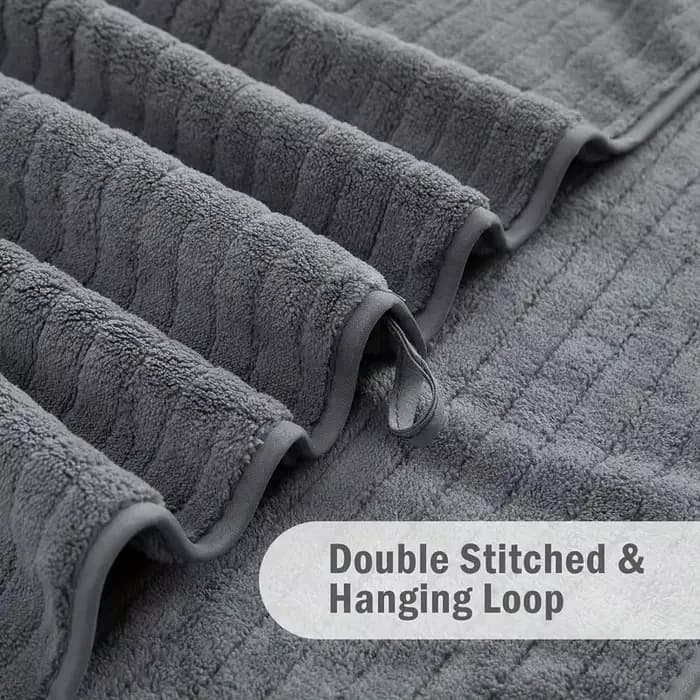 Serviette de bain extra large en fibres ultra douces et ultra fines