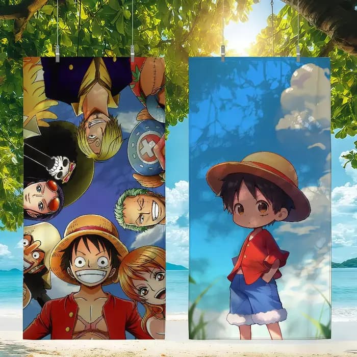 Serviettes de plage à séchage rapide O-ONE P-PIECE Anime, idéales pour les piscines, le camping, le yoga et la salle de sport