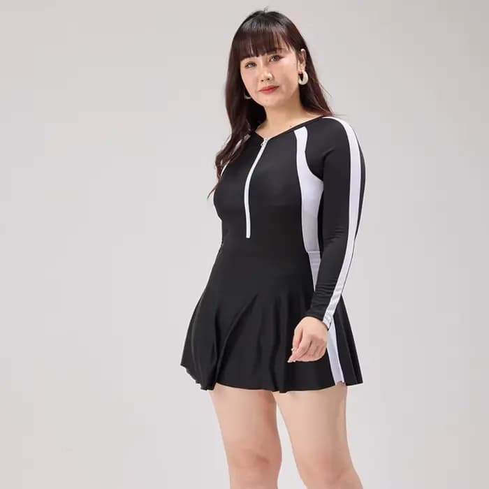 Maillot de bain élastique à manches longues pour femmes