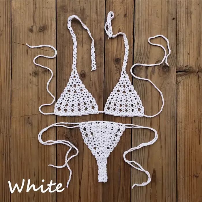Mini ensemble de Bikini au Crochet fait à la main pour femmes, Micro Bikini Sexy de styliste, maillot de bain pour plage, Spa, bain de soleil, ajustement extrême