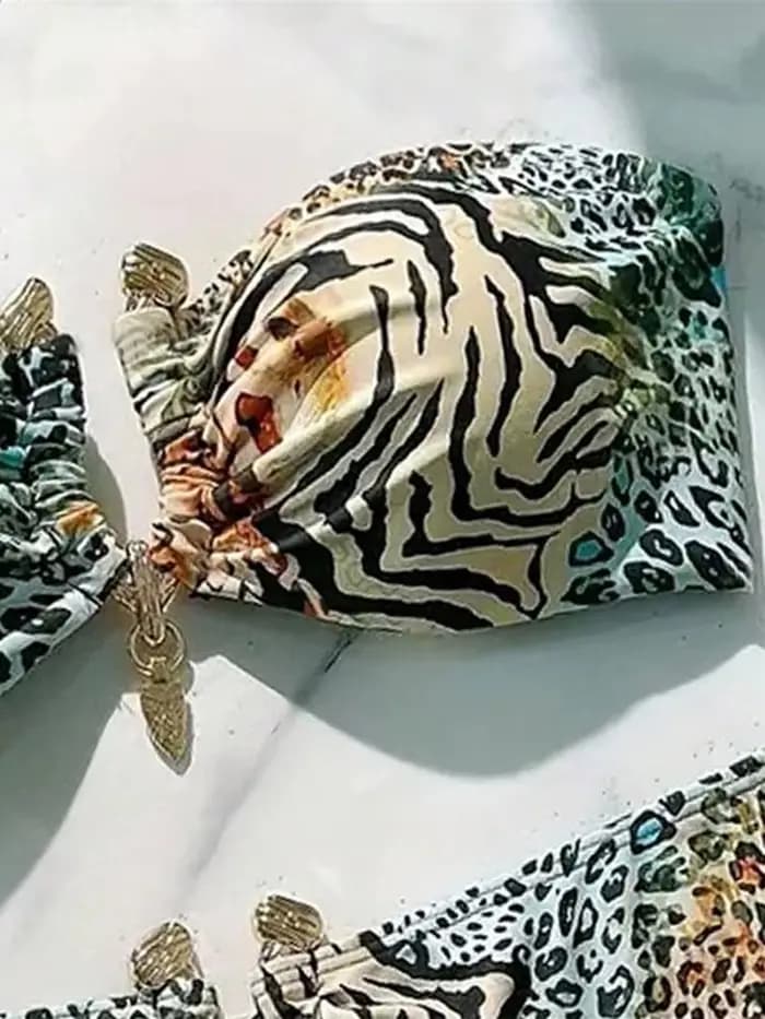 Maillot de bain sexy imprimé léopard
