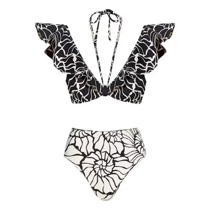 Maillot de bain une pièce à volants