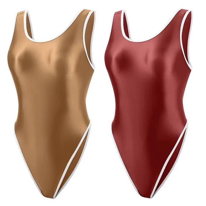 Femmes printemps chaud Triangle course maillots de bain professionnels coupe haute une pièce