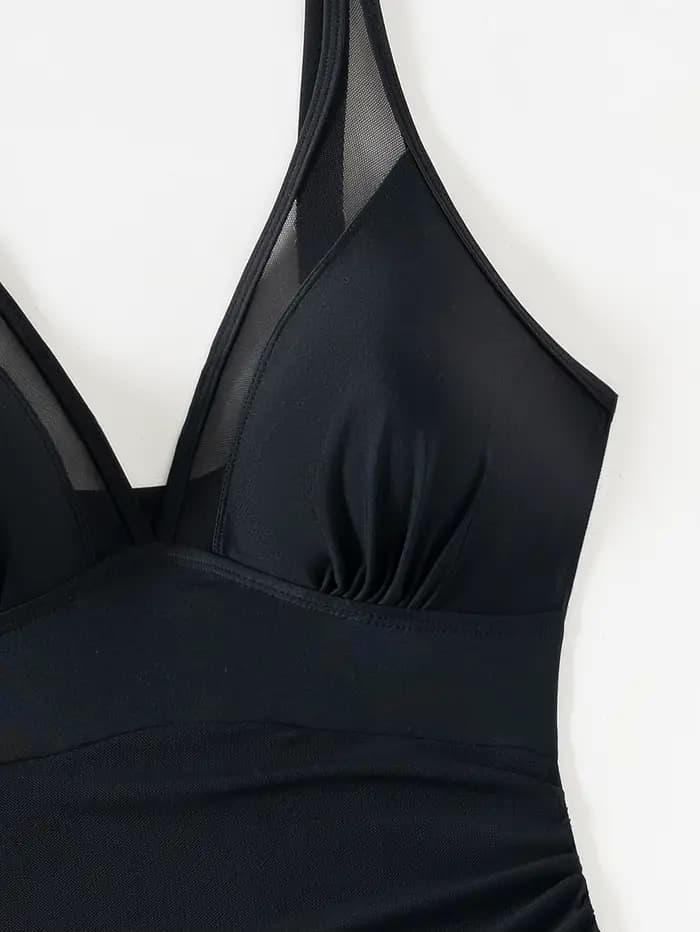 TUNIControl-Maillot de bain noir une pièce pour femme