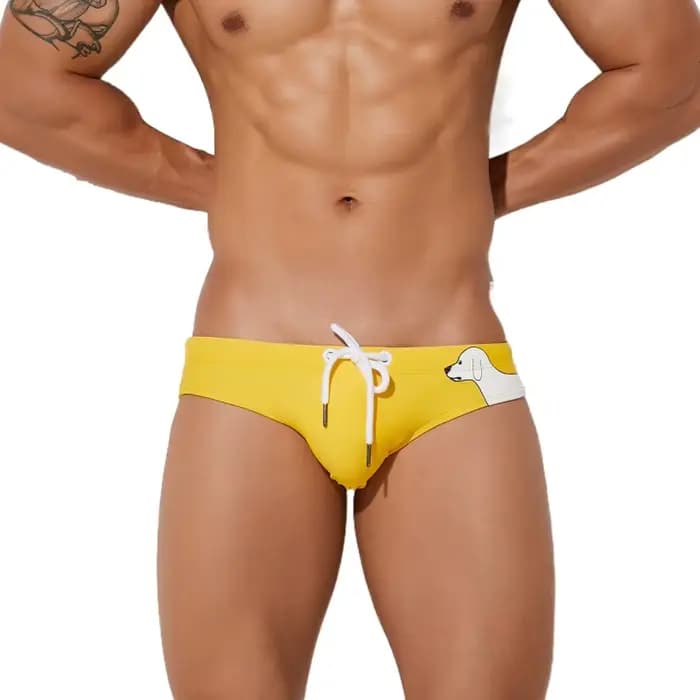 Maillot de bain sexy pour homme, slip de plage, bikini imbibé
