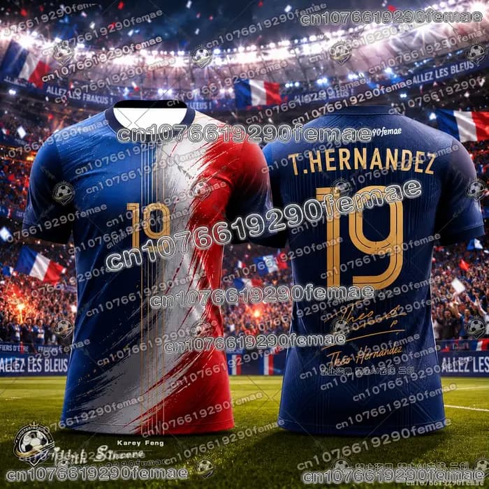 Maillot de football édition spéciale France 2026 pour enfants et adultes – Séchage rapide, confort optimal pour entraînement et matchs en extérieur – Nouvelle collection en promotion