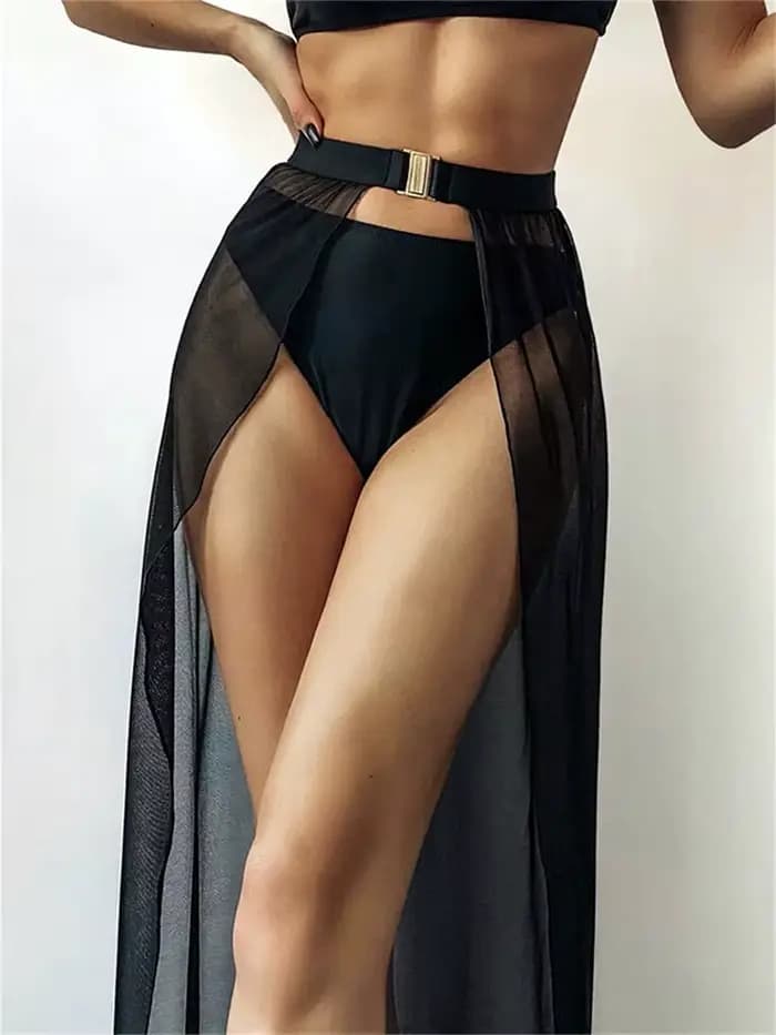 Sarongs en maille transparente pour femmes